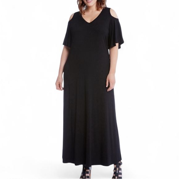 Karen Kane Dresses & Skirts - Karen Kane Black V-Neck A-Line Maxi Dress 0X